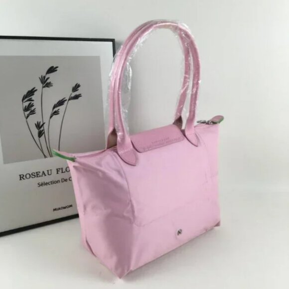 NWT Longchamp Le Pliage Original Large Shoulder Nylon Bag Tote IN Pink - Picture 6 of 8